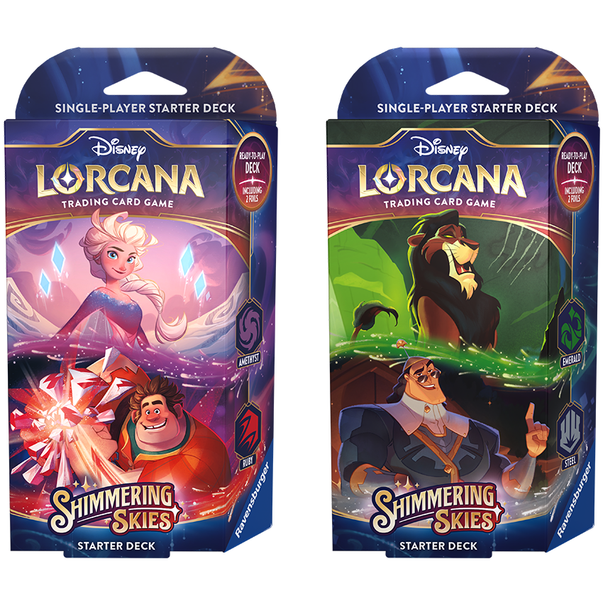 Disney Lorcana Shimmering Skies - Starter Deck 8 Box Display