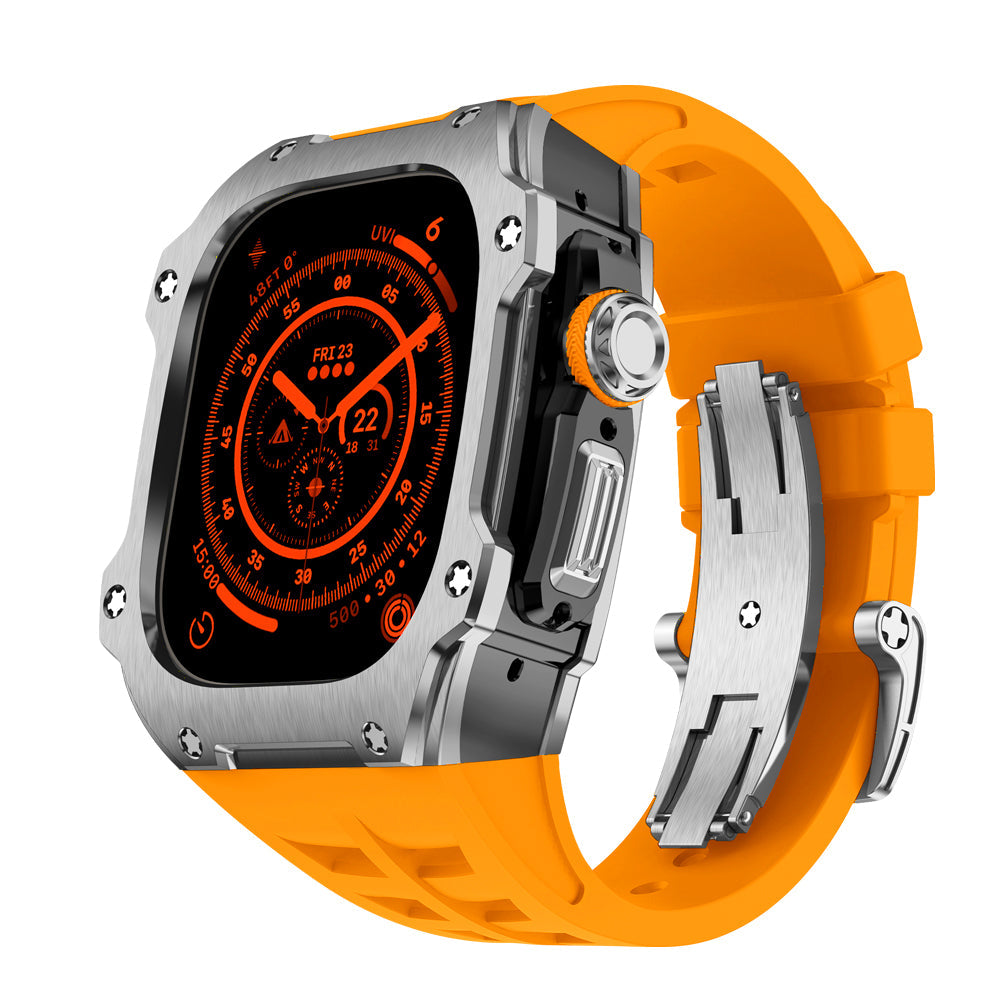 MC 0802 Apple Watch Case - Silver Black 49mm