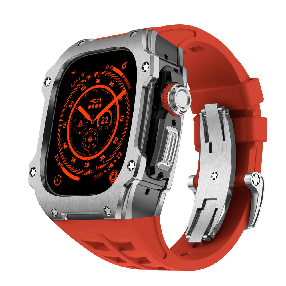 MC 0802 Apple Watch Case - Silver Black 49mm