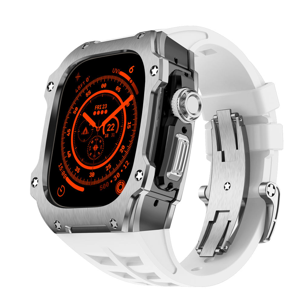 MC 0802 Apple Watch Case - Silver Black 49mm
